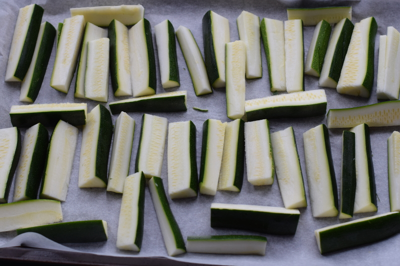 raw chopped zucchini