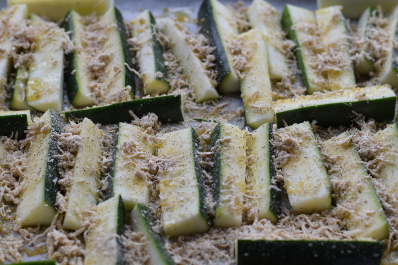 Raw Parmesan Zucchini Fries