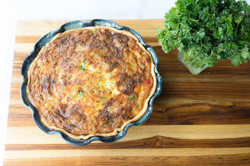 whole cooked quiche