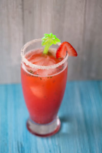 strawberry basil lemonade cocktail