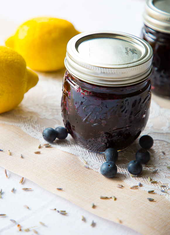 jar of blueberry lavender jam