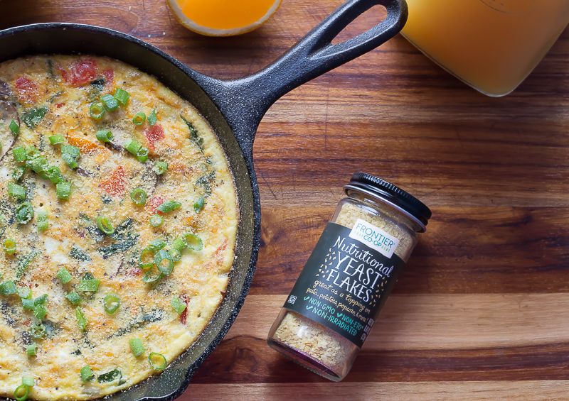 garden fresh frittata with nutritional yeast