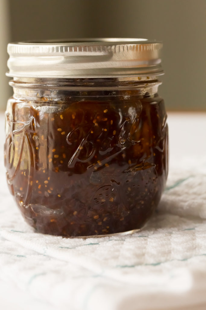 jar of balsamic fig jam
