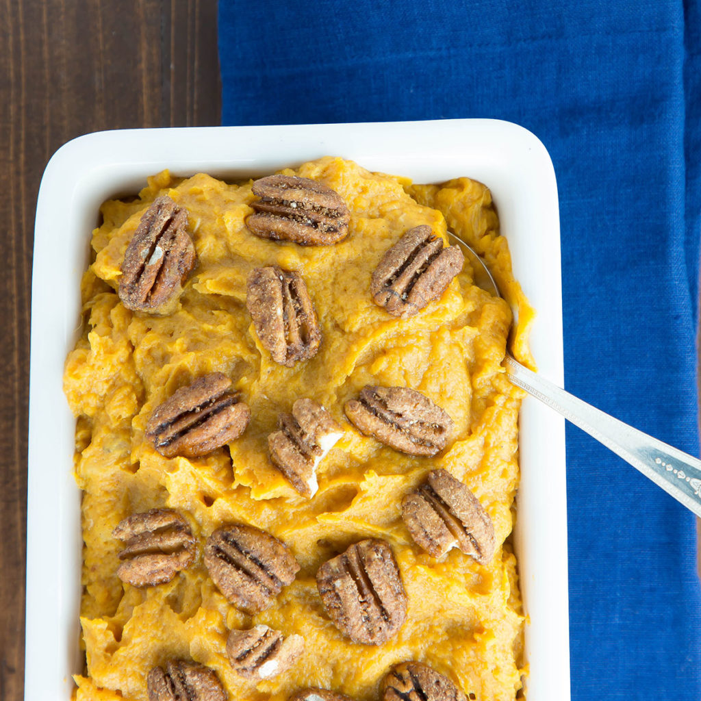 whipped sweet potatoes with bananas and honeu #thanksgiving sides #glutenfreethanksgiving