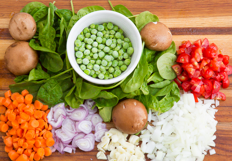 fresh veggies for veggie primavera