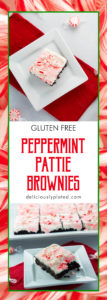 Peppermint Pattie Brownies #holiday #chrismasbrownies #darkchocolatebrownies #holidaydesserts #glutenfree