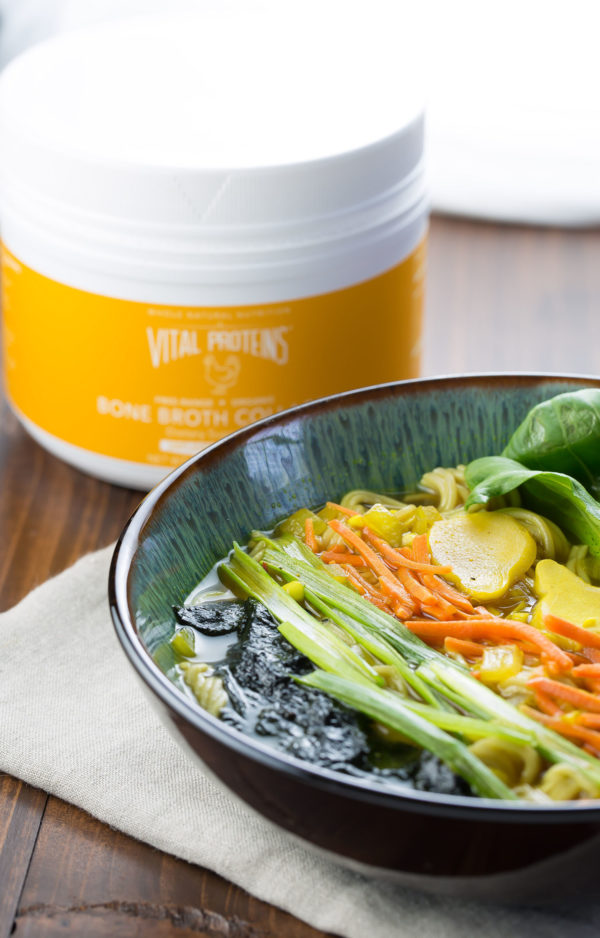 ramen bowl with bone broth collagen #sponsored #vitalproteins #collagen #ramen #bonebroth