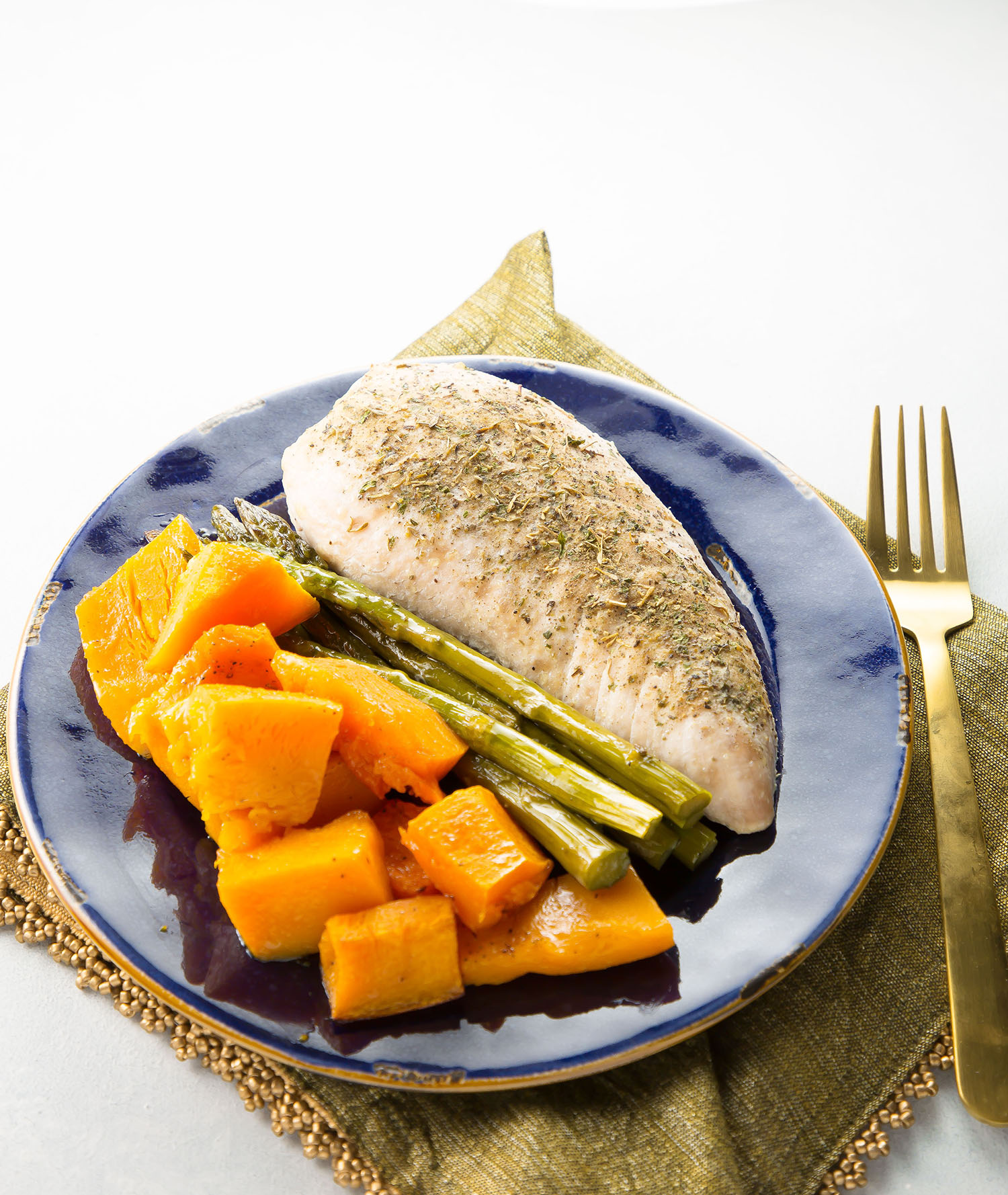 roasted turkey with asparagus and butternut squash #healthy #mealprep #30minutemeals