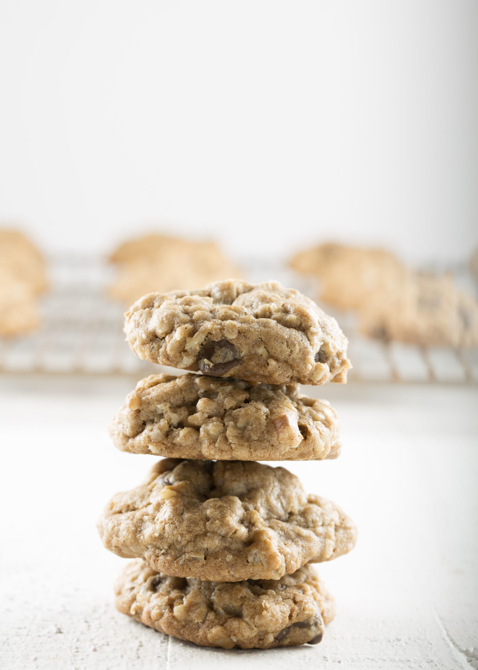 Spiced Oatmeal Chocolate Chip Cookie Stack