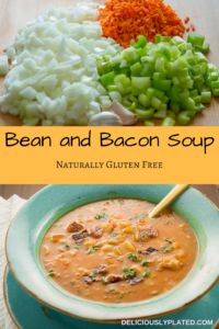 Bean and Bacon soup in a bowl