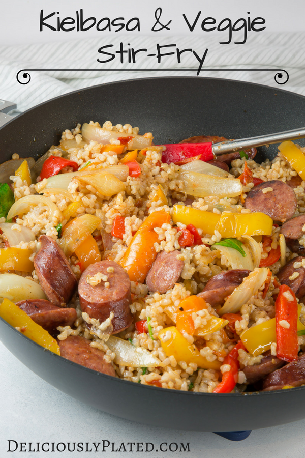 Kielbasa vegetable stir fry