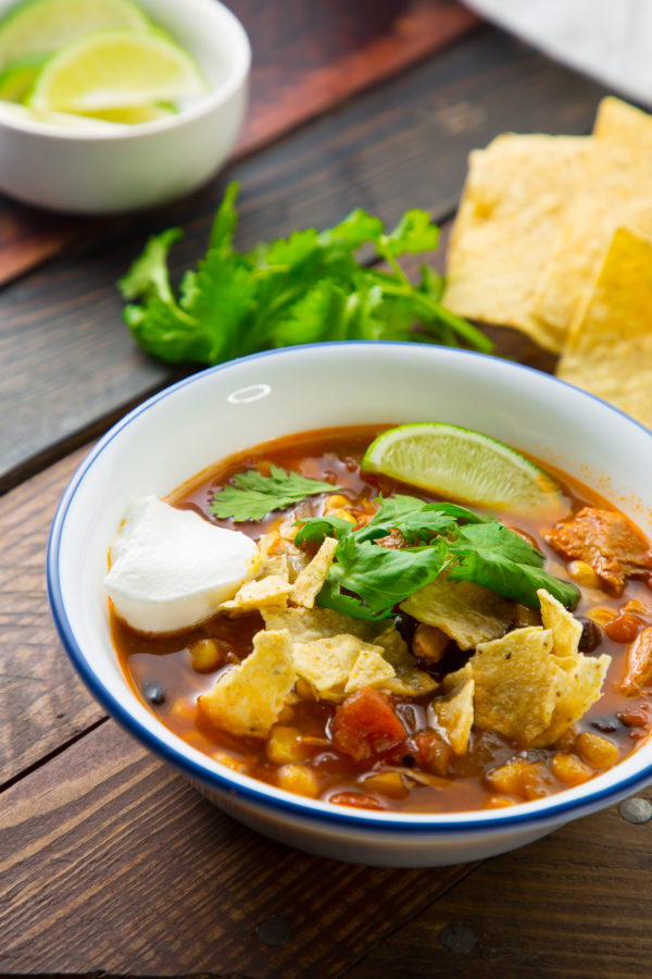 the best taco soup in a bowl