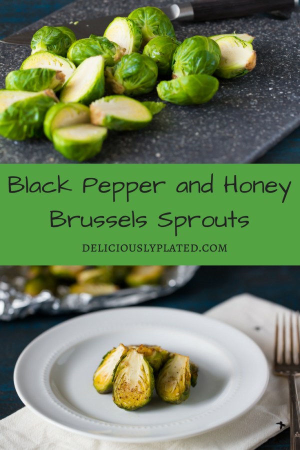 Black Pepper and Honey Roasted Brussels Sprouts Deliciously Plated