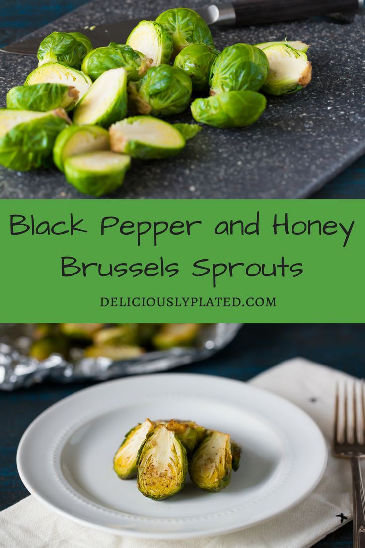 delicious black pepper and honey roasted brussels sprouts