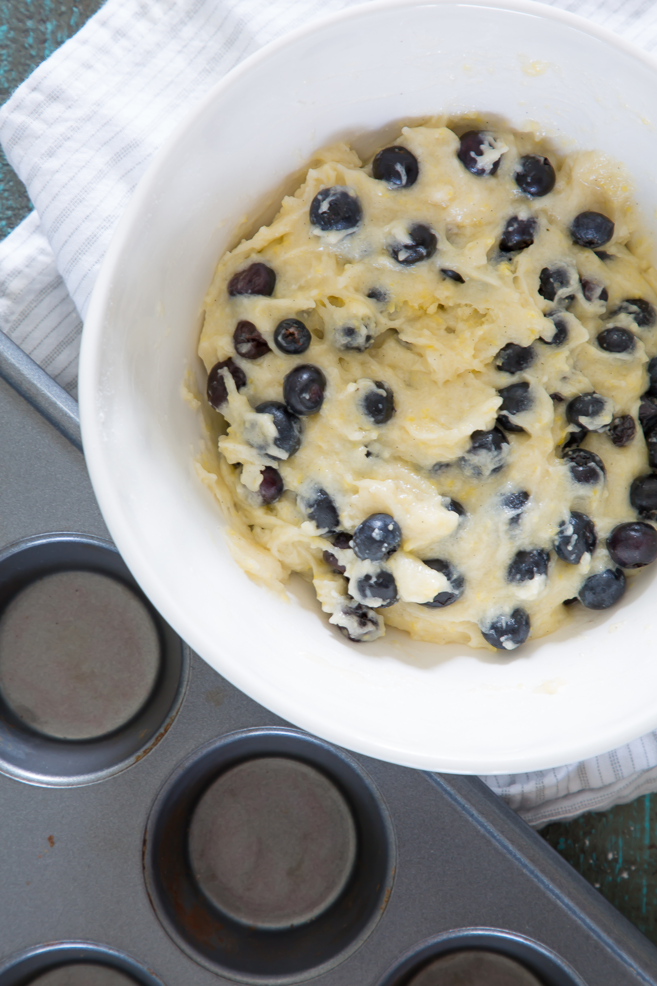 gluten free blueberry muffin batter