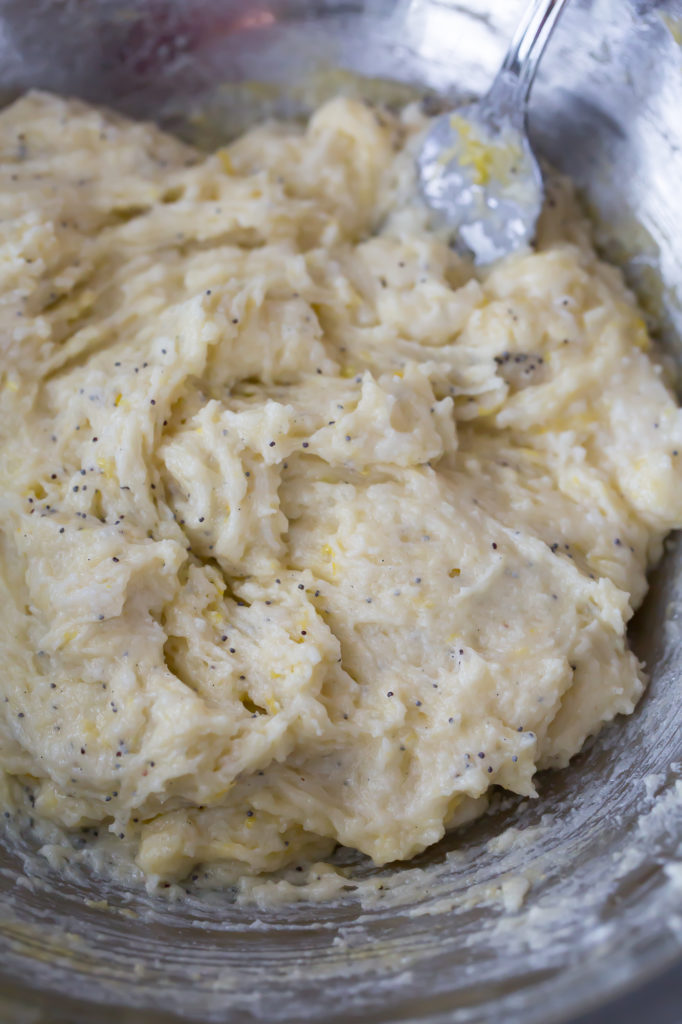 lemon poppy seed muffin batter