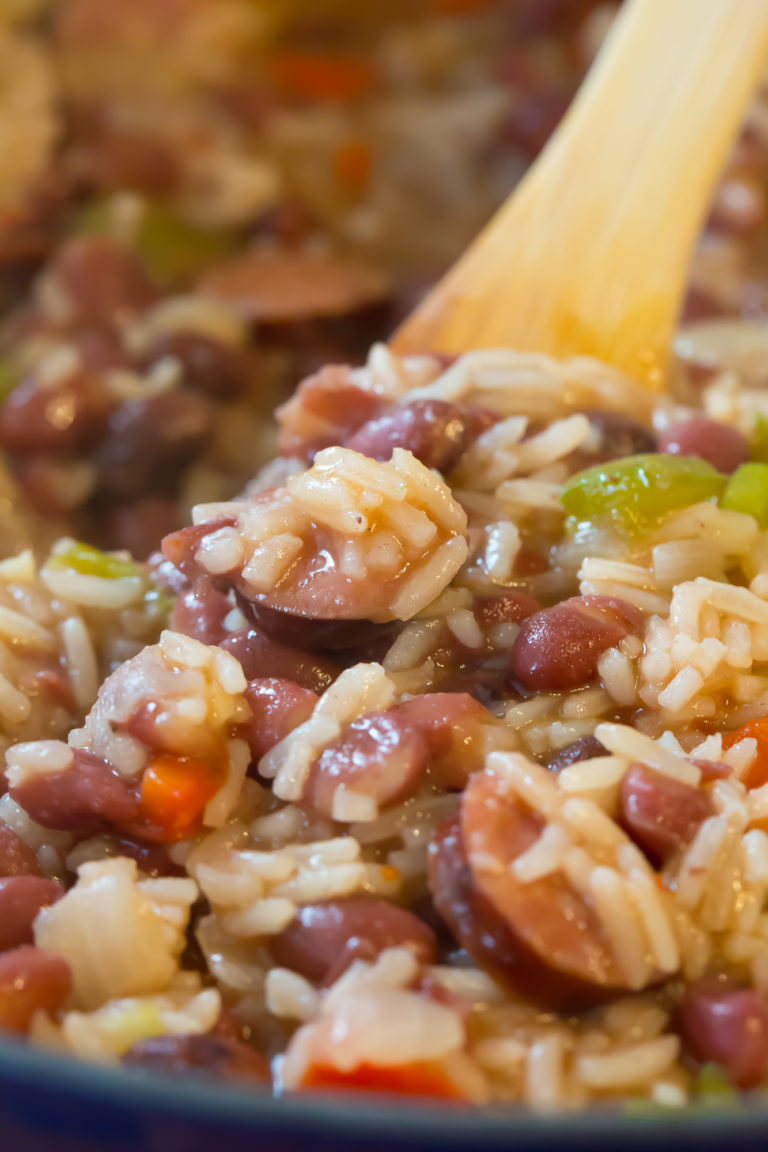 Red Beans and Rice to Feed A Crowd - Deliciously Plated