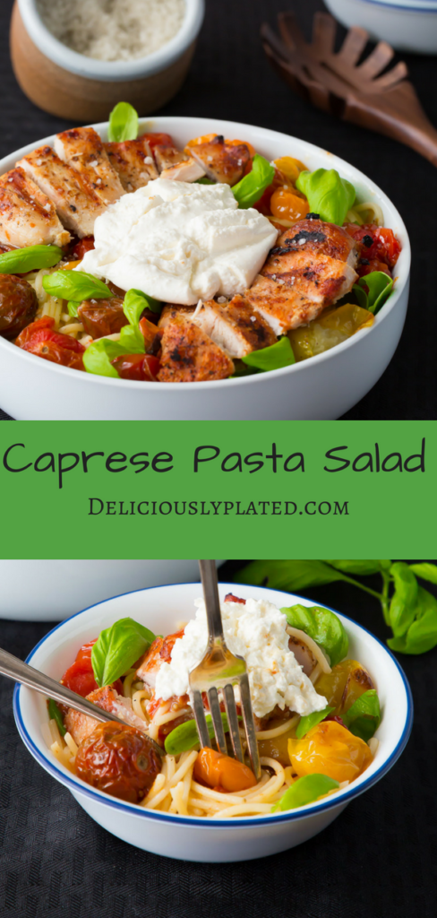 Delicious Caprese Pasta Salad with Chicken