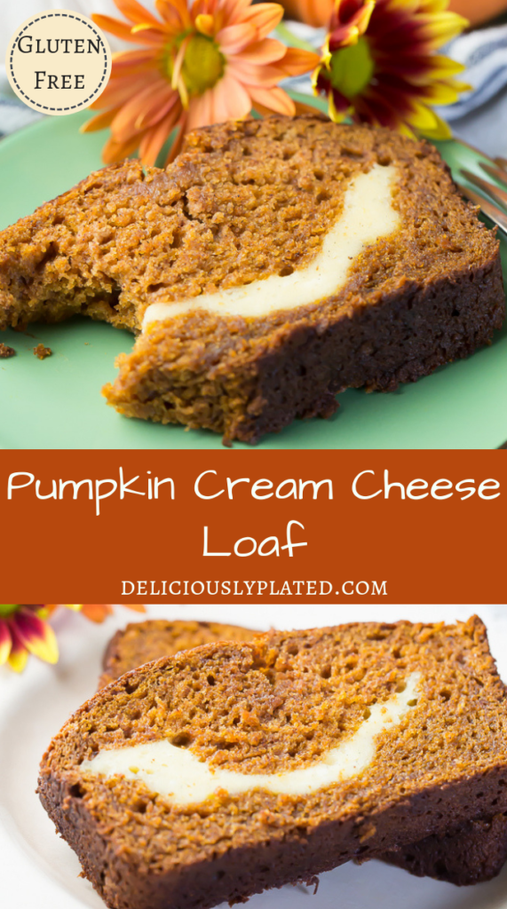 Gluten Free Pumpkin Cream Cheese Loaf