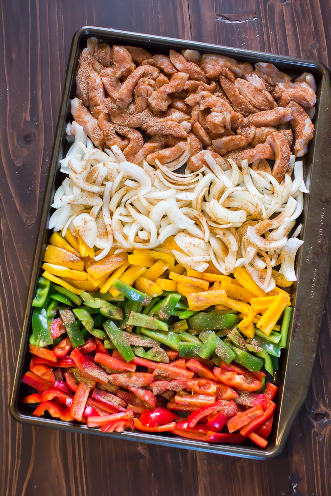 Chicken fajita sheet pan