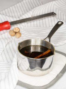 spiced vanilla syrup in pot