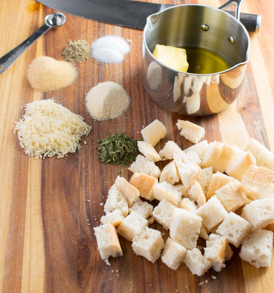 garlic parmesan croutons ingredients
